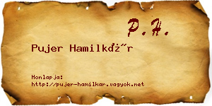 Pujer Hamilkár névjegykártya